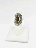 Sterling Silver Tiger’s Eye Rings Size 6