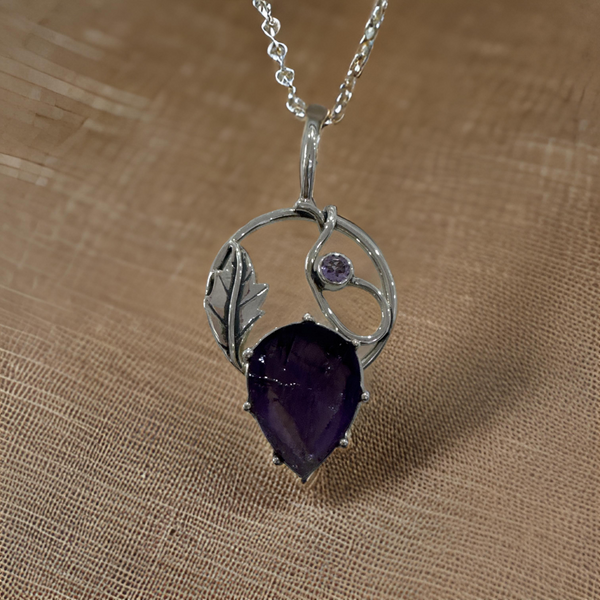 Sterling Silver Amethyst Pendant