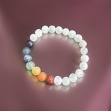 Moonstone Seven Chakra Beaded Bracelet