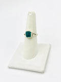 Sterling Silver Emerald Rings Size 8