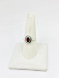 Garnet Size - 9 Rings Sterling Silver