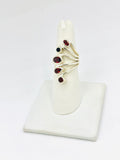 Garnet Size-6 Rings Sterling Silver