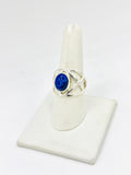 Lapis lazuli Size - 9 Rings Sterling Silver