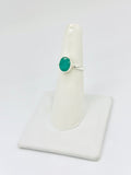 Sterling Silver Emerald Rings Size 8