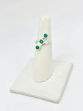 Sterling Silver Emerald Rings Size 8
