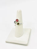 Sterling Silver Watermelon tourmaline Rings Size 8