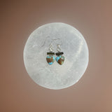 Green Amethyst,Turquoise,Green Tourmaline Earring Sterling Silver