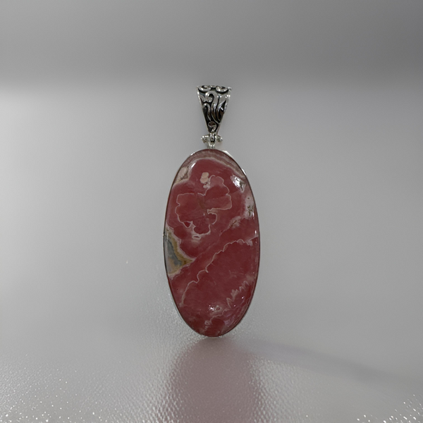 Sterling Silver Rhodochrosite Pendant