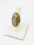 Sterling Silver Ocean Jasper Ring Size 8