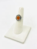 Sterling Silver Spessartite Orange Garnet Rings Size  7