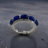 Lapis Ring Size 8 Sterling Silver