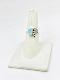 Larimar Size - 9 Rings Sterling Silver