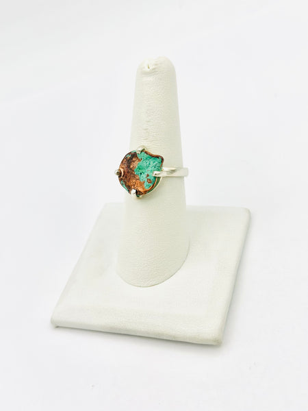 Sterling Silver Copper Rings Size 8