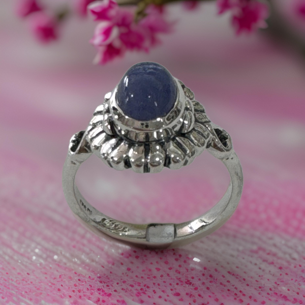 Tanzanite Ring Sterling Silver Size 7
