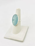 Sterling Silver Aquamarine Rings Size 8