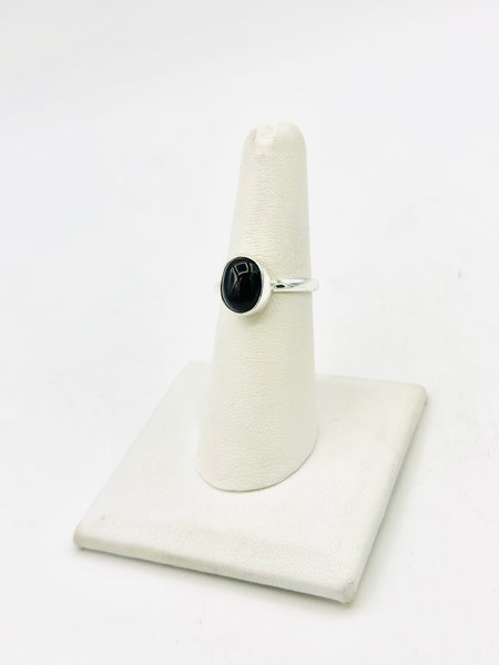 Sterling Silver Black Star Rings Size 7