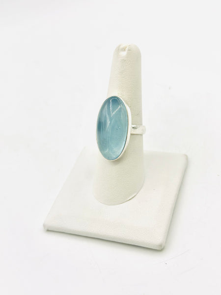 Sterling Silver Aquamarine Rings Size 8
