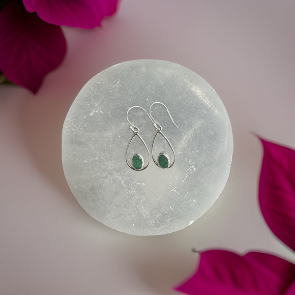 Emerald Earring Sterling Silver