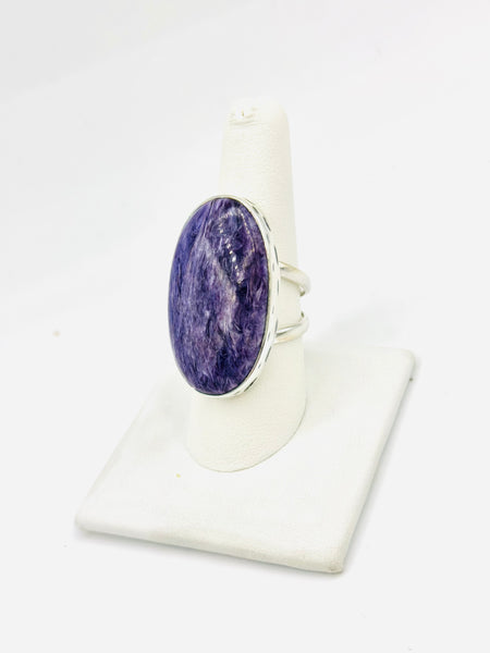 Sterling Silver Charoite  Rings Size 9