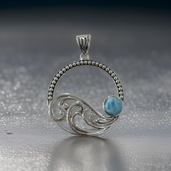 Larimar Pendant Sterling Silver