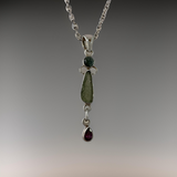 Moldavite Pendant Sterling Silver