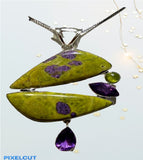 Atlantisite Pendant With Amethyst