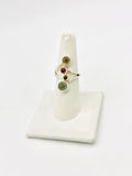 Sterling Silver Watermelon tourmaline Rings Size 8