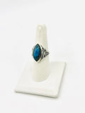 Sterling Silver Labradorite Rings Size 8