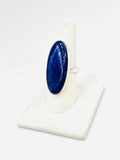 Lapis lazuli Size - 9 Rings Sterling Silver