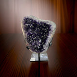 Amethyst Polished Cluster With Metal Base