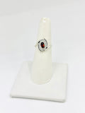 Garnet Size-6 Rings Sterling Silver