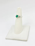 Sterling Silver Emerald Rings Size 8