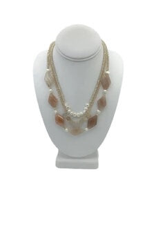 Sunstone Three Strand Necklace