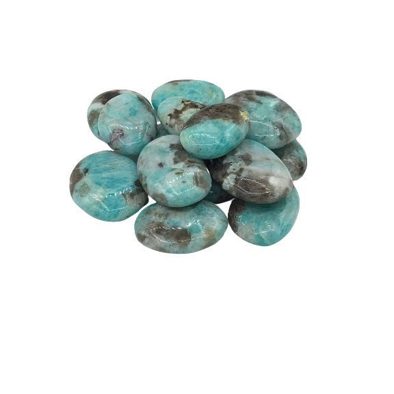 Amazonite With Smoky  Smooth Stones