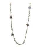 Botswana Agate,Labradorite & Cultured Pearl Necklace (20F33)