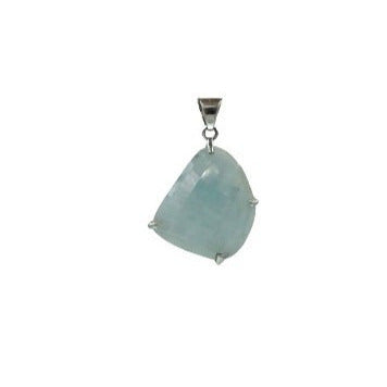 Aquamarine Prong Pendant