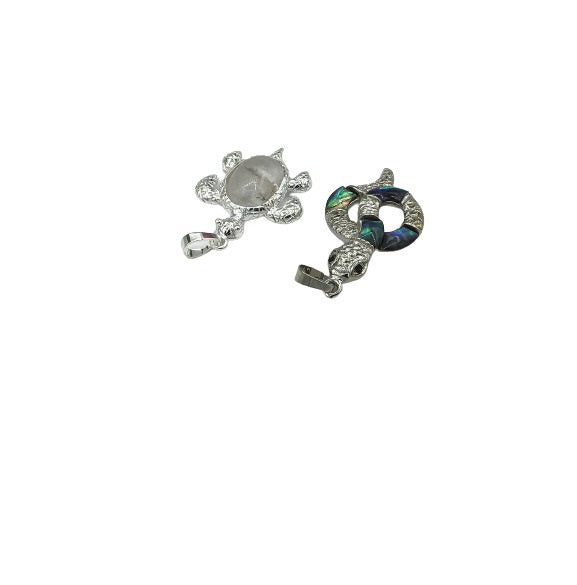 Assorted Stone Pendant (Turtle and Snake)