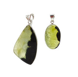 Bi-Color Prehnite Pendants