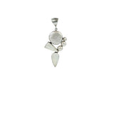 Pearl and Rainbow Moonstone Pendant With Amethyst,Citrine,Tanzanite,Peridot,Blue Topaz