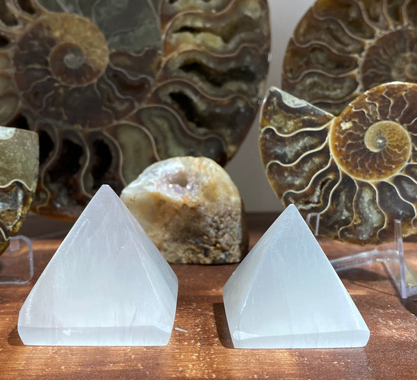 Small Selenite Pyramids