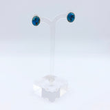 Sterling Silver Blue Copper Turquoise Earring