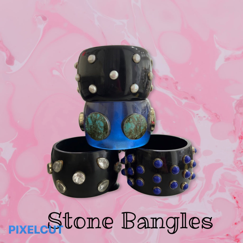Resin Bangle/Bracelet With Stone