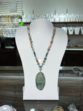 Long African Turquoise Necklace