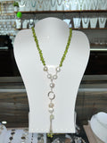 Peridot With Pearl Necklace