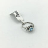 Blue Topaz Size- 6 Rings Sterling Silver