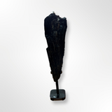 Crystal On Stand ( Black Tourmaline, Blue Kyanite)