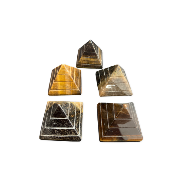 Tiger’s Eye Carved Pyramid