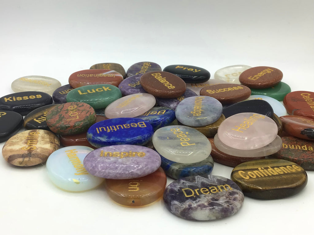 Assorted Engraved Palms stones