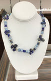 Blue opal And Lapis Beaded Neckless