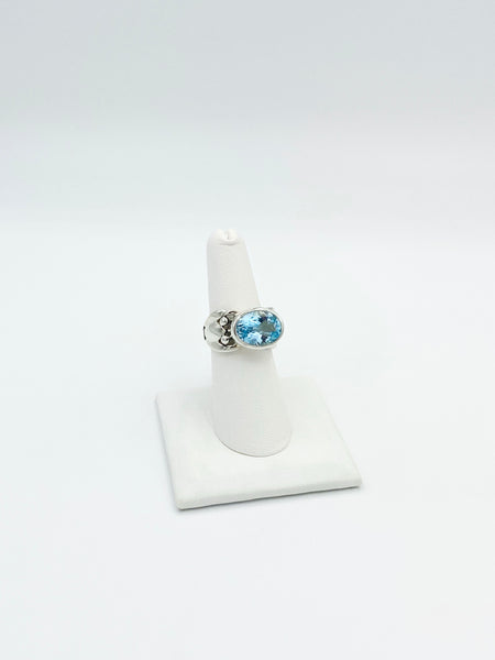 Blue Topaz Statement Ring